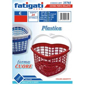 CESTINO P/MOLLETTE F/CUORE 26X17CM