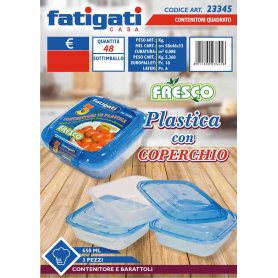 CONTENITORE PL.QUAD.650ML 3PZ