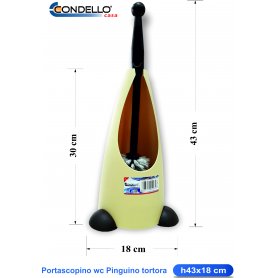 SCOPINO WC SET PINGUINO TORTORA