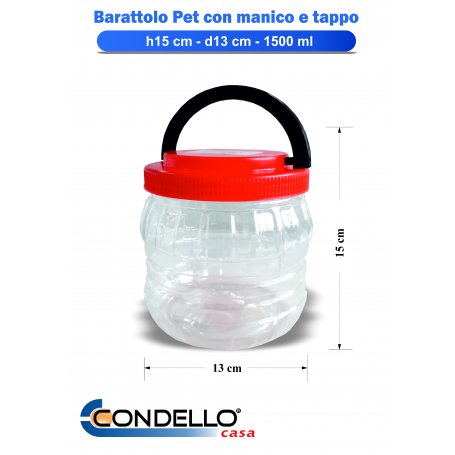 BARATTOLO PET 1500 ML C/MANICO