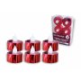 CANDELA TEALIGHT A BATTERIE 6PZ ROSSO