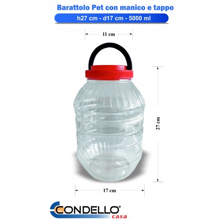 BARATTOLO PET 5000 ML CON TAPPO