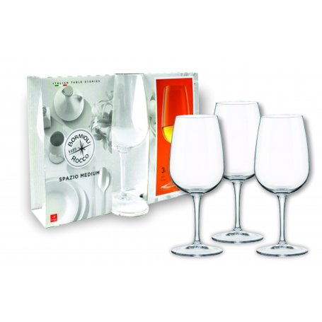 BICCHIERE CALICE 3PZ MEDIUM V.BIANCO 42C