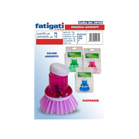 SPAZZOLA LAVAPIATTI C/DISPENSER