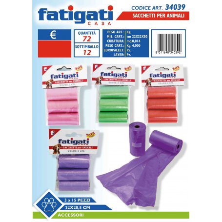 SACCHETTI IG.ANIMALI 3X15PZ