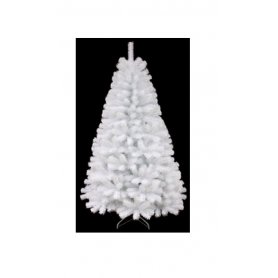 ALBERO ABETE BIANCO H.150CM BASE METALLO