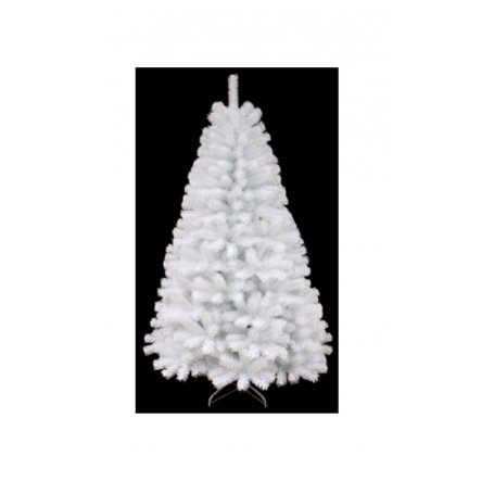 ALBERO ABETE BIANCO H.150CM BASE METALLO