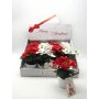VASETTO BIANCO C/3STELLE DI NATALE GLITT