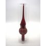 PUNTALE IN VETRO H.26XD.7CM ROSSO C/DECO