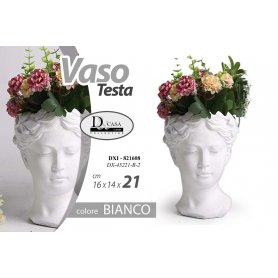 VASO TESTA BIANCO 16X14X21