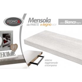 MENSOLA IN LEGNO 120X25X4 BIANCO