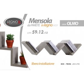 MENSOLA IN LEGNO 59X12X12 OLMO