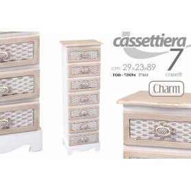 CASSETTIERA 7 CASSETTI CHARM 29X23X89