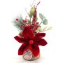 STELLA DI NATALE VELLUTO C/BACCHE H.36CM