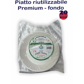 PIATTO RIUTILIZZ.PREMIUM FONDO 20PZ