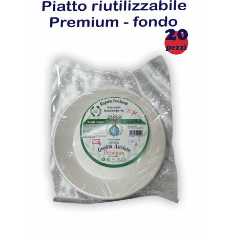 PIATTO RIUTILIZZ.PREMIUM FONDO 20PZ