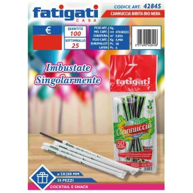 CANNUCCIA BIBITA BIO NERA 50PZ