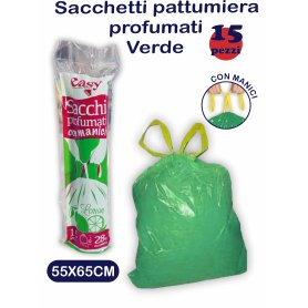 SACCHI PATT.55X65 15PZ VERDE