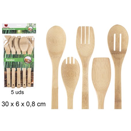 SET 5 UTENSILI BAMBOO