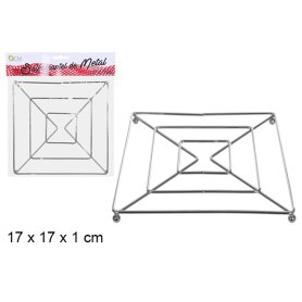 SOTTOPENTOLA QUADR.IN METALLO 17CM