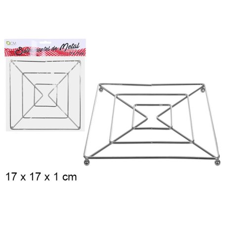 SOTTOPENTOLA QUADR.IN METALLO 17CM
