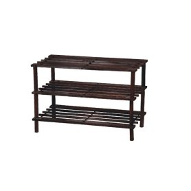 SCAFFALE WOODY 3 PIANI NOCE