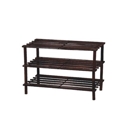 SCAFFALE WOODY 3 PIANI NOCE