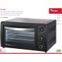 FORNO 20LT STATICO E VENTILATO NERO