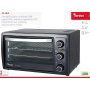 FORNO 28LT STATICO E VENTILATO NERO