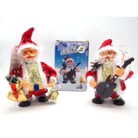 BABBO NATALE CON CHITARRA+BELL H.17CM