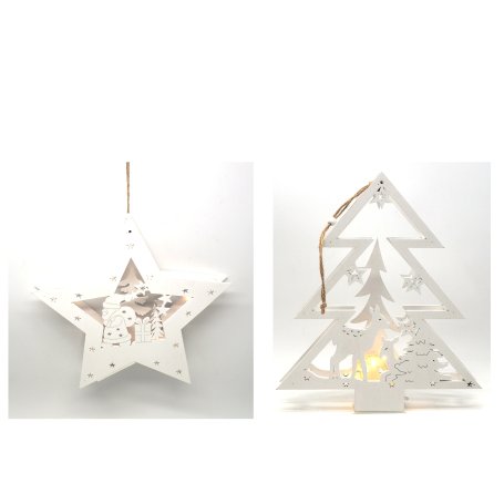 ALBERO/STELLA LEGNO BIANCHI C/INT.PAESAG