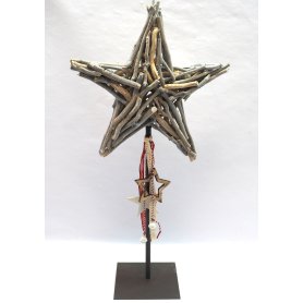 STELLA RAMI SU PIEDISTALLO C/FIOCCO