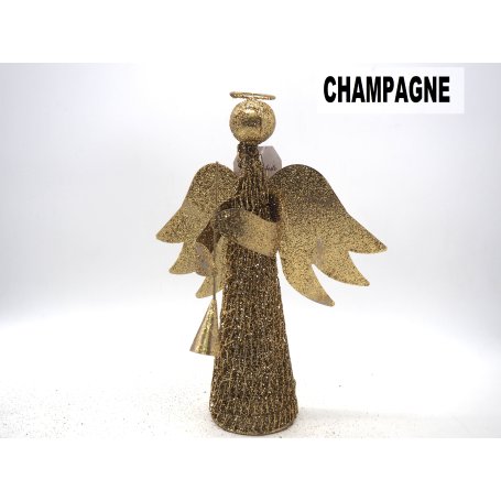 PUNTALE ANGELO METALLO CHAMPAGNE H.30CM