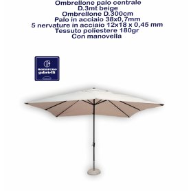 OMBRELLONE PALO CENTR.D.3MT BEIGE NG