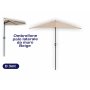 OMBRELLONE PALO LAT.DA MURO D.3MT BEIGE