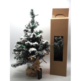 ALBERO NEVATO B.JUTA H.50CM C/15 LUCI