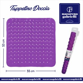 TAPPETO DOCCIA 55X53CM VIOLA NG