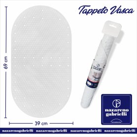 TAPPETO BAGNO OVALE 69X39CM BIANCO NG