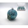 PALLA VETRO C/PERLE E PAILLETTES 8CM