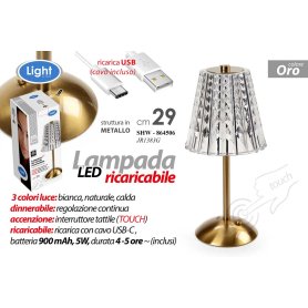 LAMPADA LED 900MAH 5W 29CM