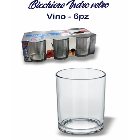 BICCHIERE VETRO INDRO 6PZ VINO