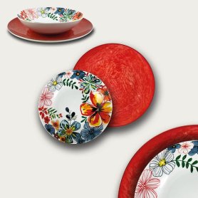 SERVIZIO PIATTI 12PZ I COORDINATI FLOWER
