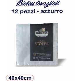 BIOTESS TOVAGLIOLI 12PZ 40X40 AZZURRO