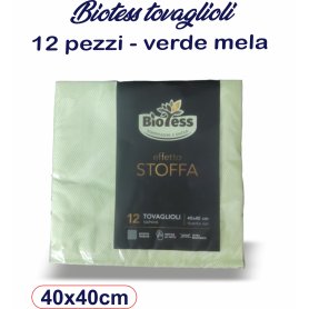 TOVAGLIOLI BIOTESS 12PZ 40X40 VERDE MELA