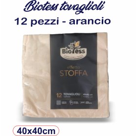 TOVAGLIOLI BIOTESS 12PZ 40X40 ARANCIONE