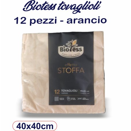 TOVAGLIOLI BIOTESS 12PZ 40X40 ARANCIONE