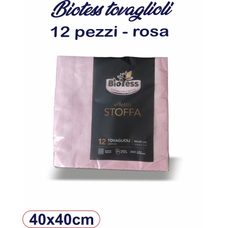 TOVAGLIOLI BIOTESS 12PZ 40X40 ROSA