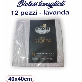 TOVAGLIOLI BIOTESS 12PZ 40X40 LAVANDA