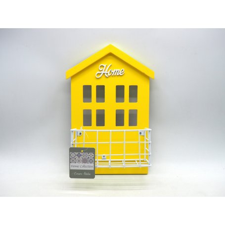 CASETTA LEGNO DA APPEND.C/CESTO METALLO