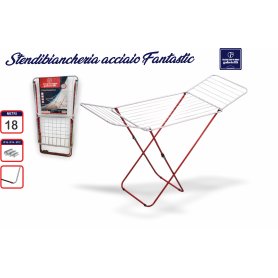 STENDINO ACCIAIO FANTASTIC BCO/ROSSO NG